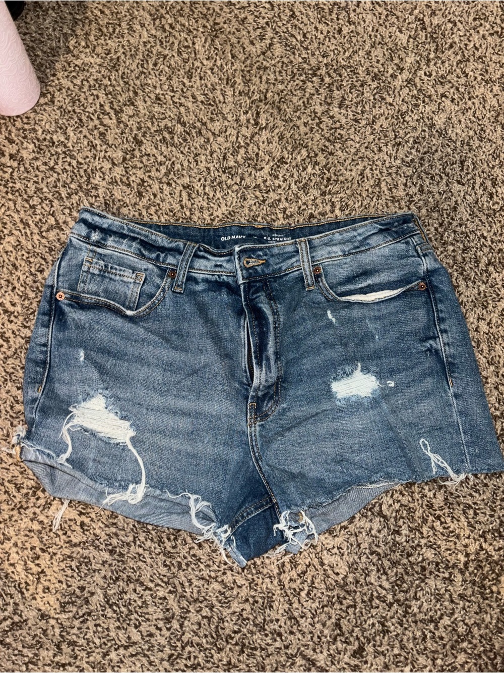Old Navy OG Straight Distressed Denim Shorts